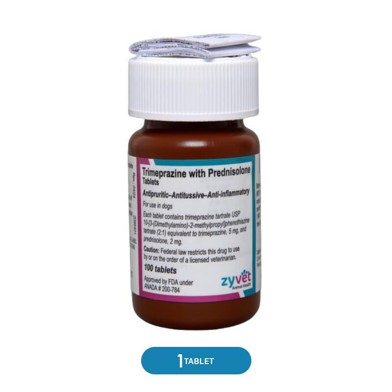 Trimeprazine with Prednisolone Tablets for Dogs, 1 ct