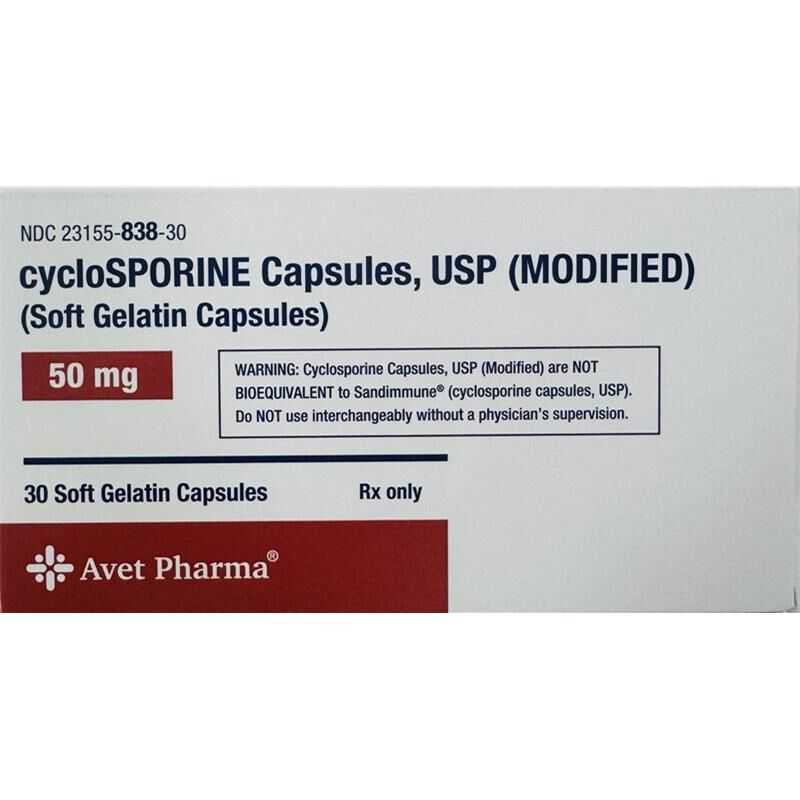 Cyclosporine (modified) 50mg 30 Caps