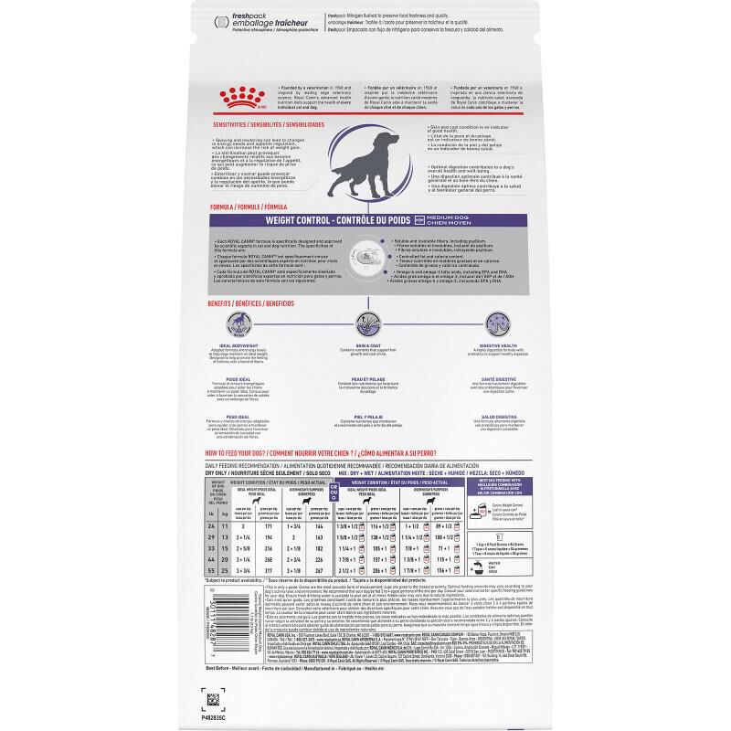 Royal Canin Veterinary Diet Adult Weight Control Medium Breed Dry Dog Food, 17.6 lb bag