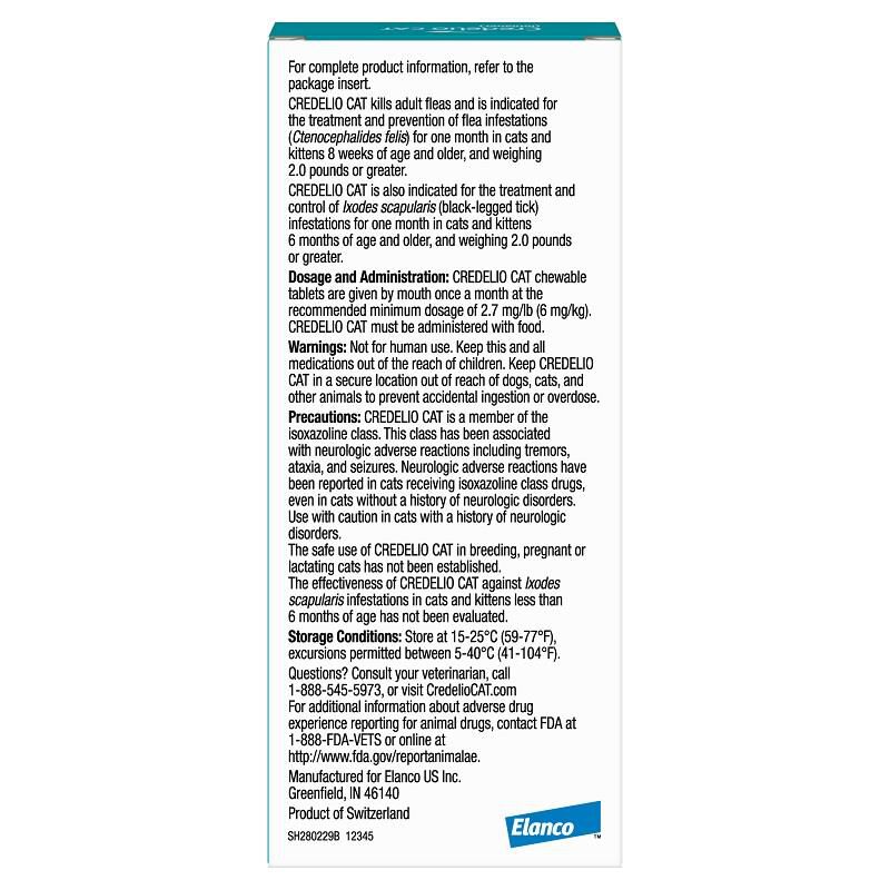 Credelio Flea & Tick Chewable Tablets for Cats