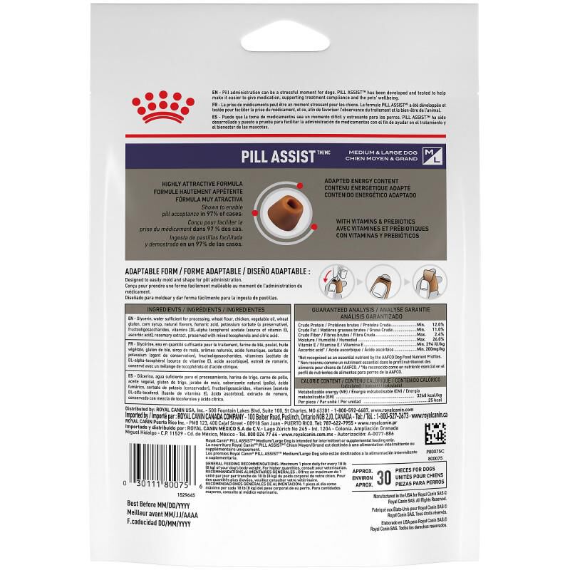 Royal Canin Veterinary Diet Pill Assist Medium & Large Dog, 7.9 oz bag