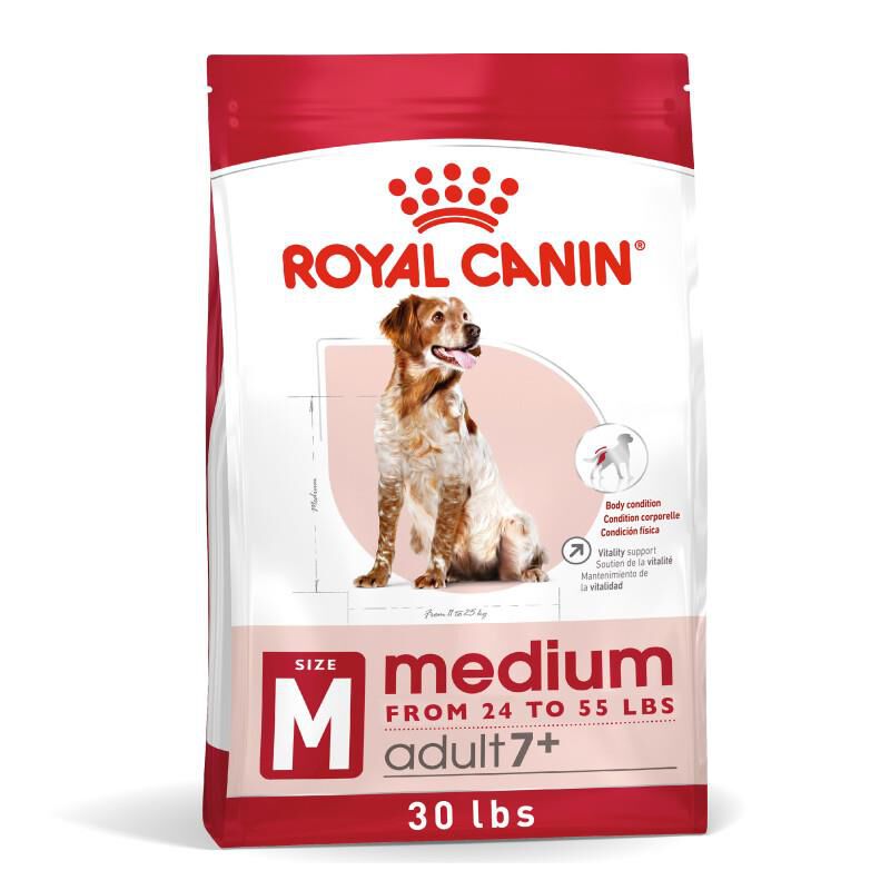 Royal Canin Size Health Nutrition Medium Adult 7+ Dry Dog Food, 30 lb bag