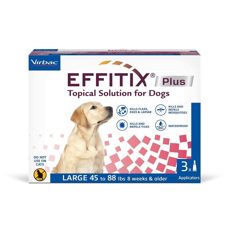Effitix Plus Topical Solution for Dogs, 3 Month Supply Large 45 to 88.9 lbs