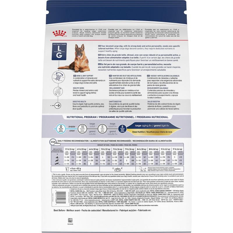 Royal Canin Size Health Nutrition Large Aging 8+ Adult Dry Dog Food, 30 lb bag