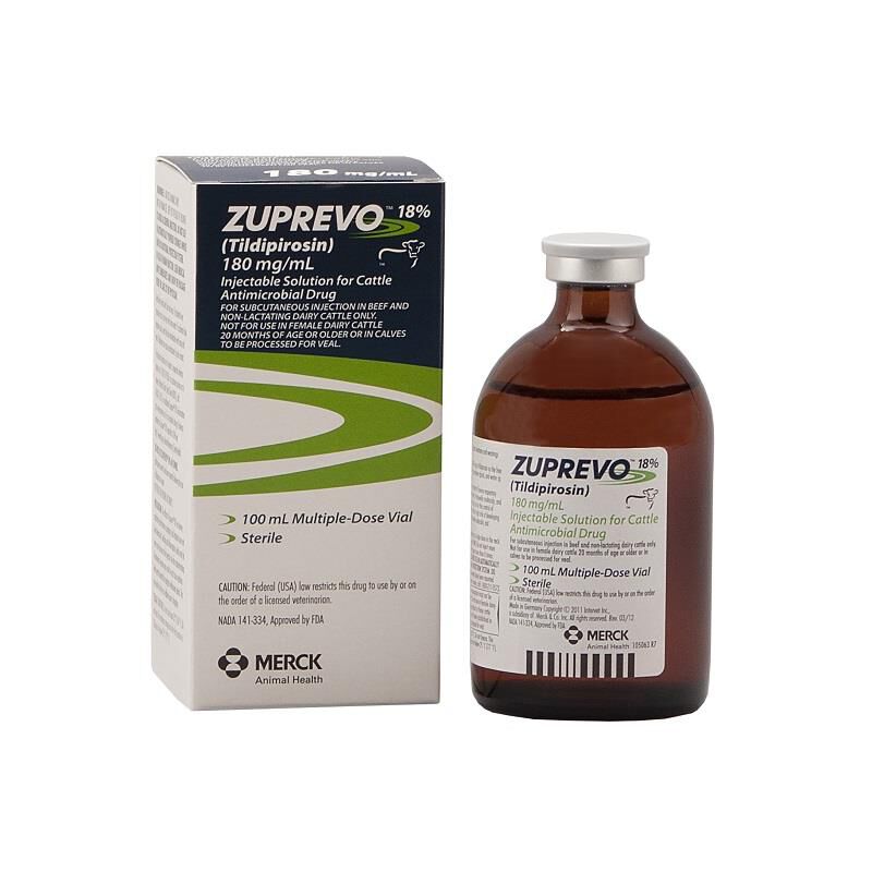 Zuprevo 18% (Tildipirosin) Injectable Solution for Cattle, 100 ml