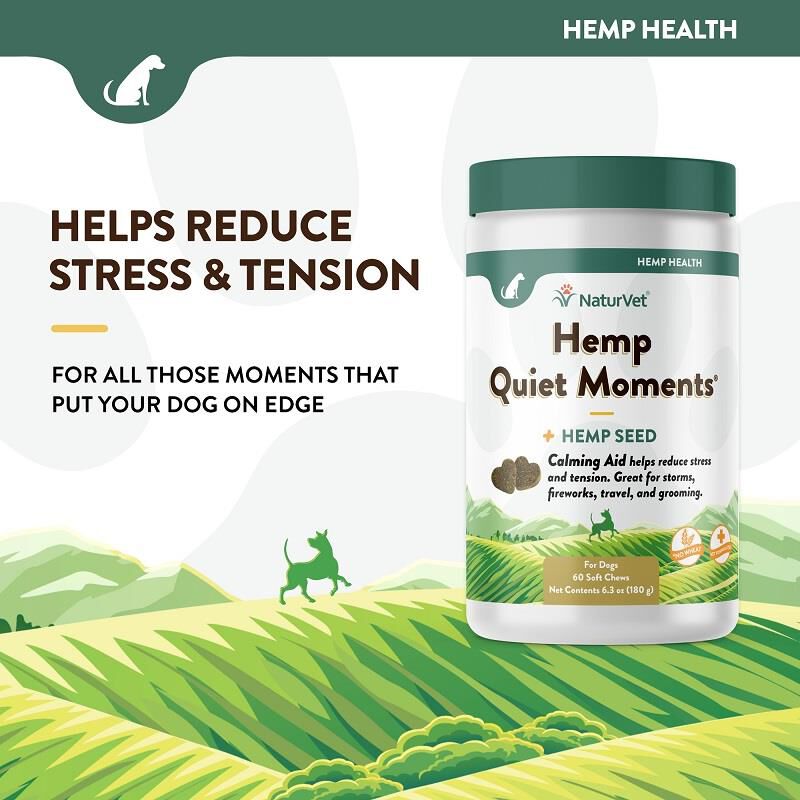 NaturVet Hemp Quiet Moments Plus Hemp Chews for Dogs Allivet