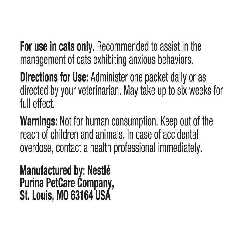 Purina Pro Plan Veterinary Supplements Calming Care Powder Supplement for Cats, 30 sachets box