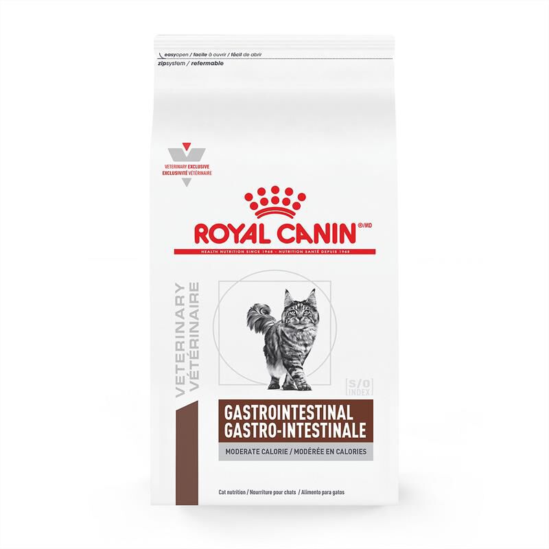 Royal Canin Veterinary Diet Adult Gastrointestinal Moderate Calorie Dry Cat Food, 6.6 lb bag