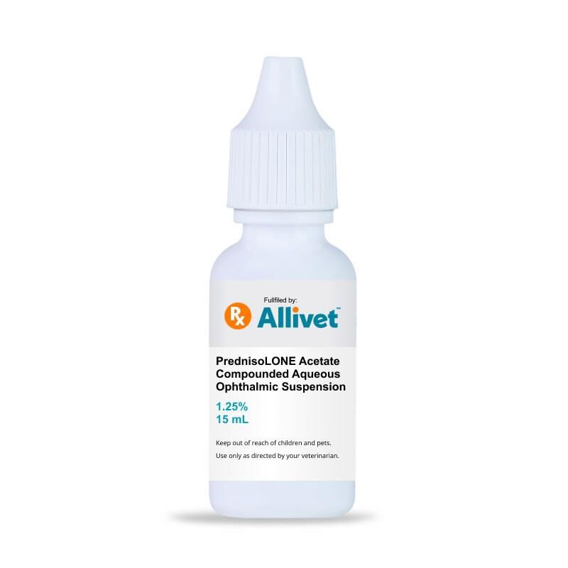 PrednisoLONE Acetate Compounded Aqueous Ophthalmic Suspension, 15 mL