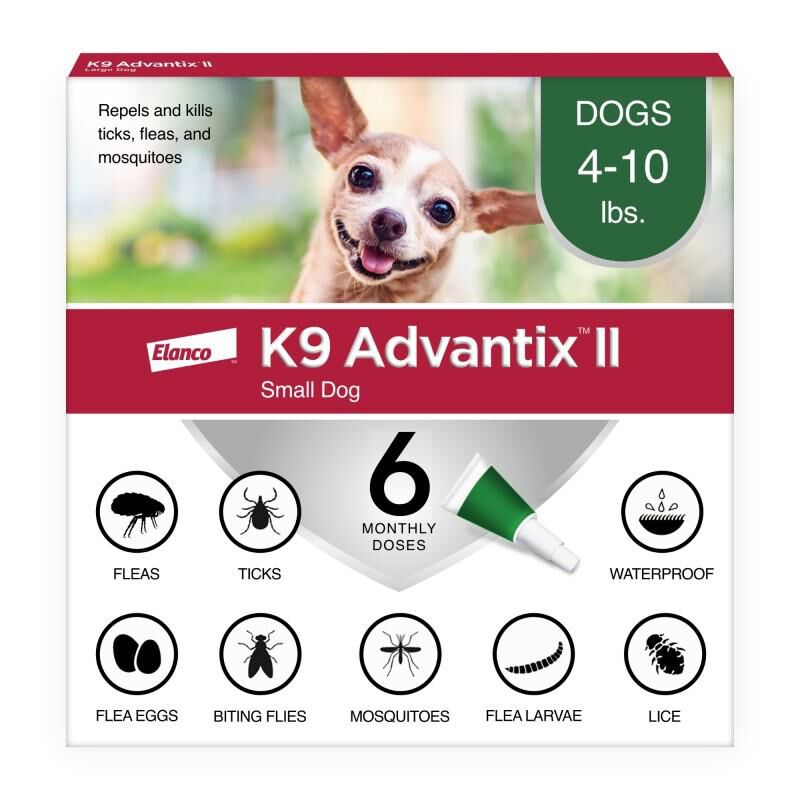 K9 Advantix II up to 10 lbs 6 Month Supply Green