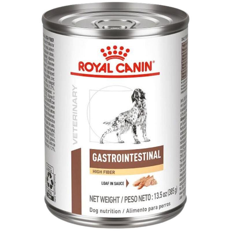 Royal Canin Veterinary Diet Adult Gastrointestinal High Fiber Loaf in Sauce Canned Dog Food, 24 x 13.5 oz cans