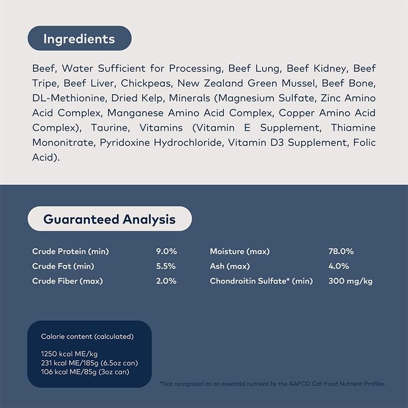 ZIWI Peak Beef Recipe Canned Cat Food, 12 x 6.5 oz cans