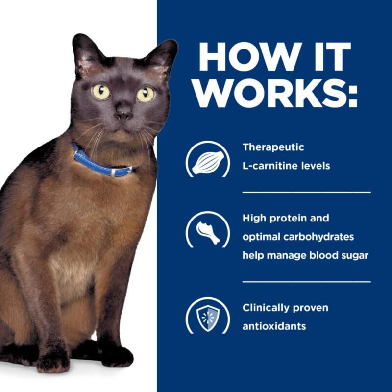 Hill's Prescription Diet m/d GlucoSupport with Liver Flavor Canned Cat Food, 24 x 5.5 oz cans