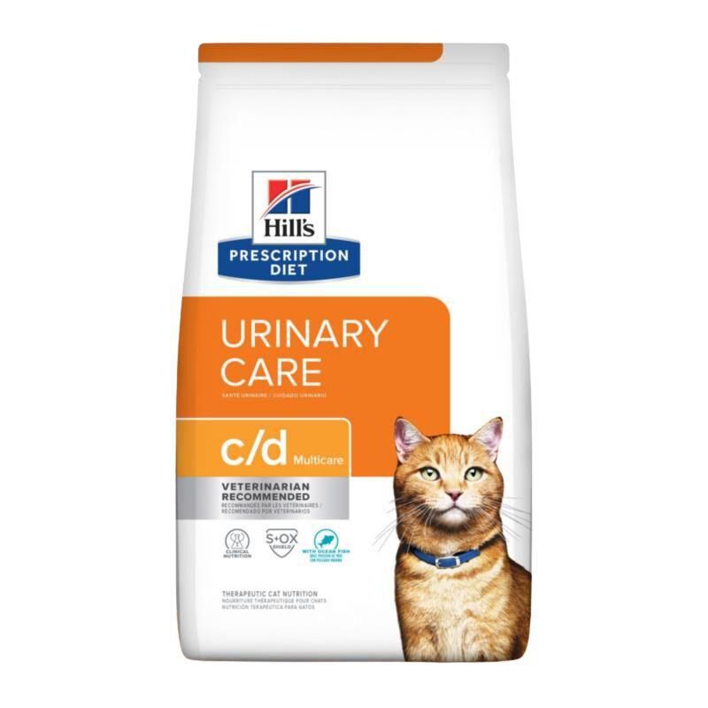 Hill's Prescription Diet c/d Multicare Urinary Care Ocean Fish Flavor Dry Cat Food, 17.6 lbs