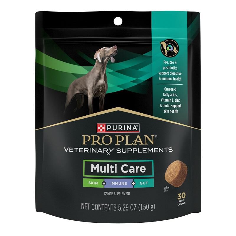 Purina Pro Plan Veterinary Supplements Multi Care Skin + Immune + Gut Dog Supplement, 30 soft chews