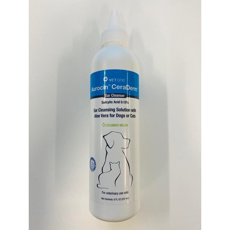Aurocin CeraDerm Ear Cleanser for Dogs or Cats