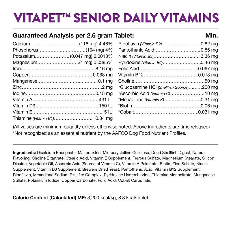 NaturVet VitaPet Senior, 365 Tabs