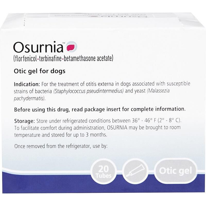 Osurnia Otic Gel for Dogs, 1 ml Tubes, 20 Ct Box
