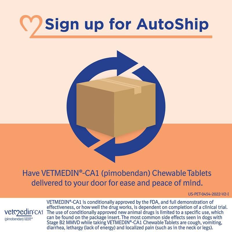 Vetmedin-CA1 (pimobendan) Chewable Tablets for Dogs 5 mg, 50 Ct.