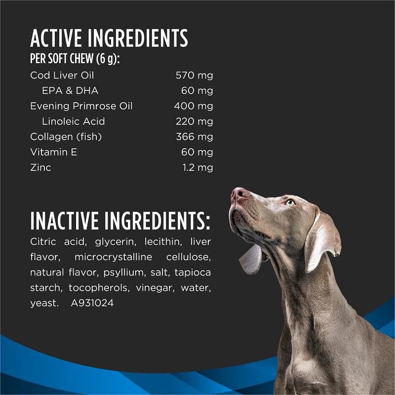 Purina Pro Plan Veterinary Supplements Skin Care Dog Supplement, 30 soft chews