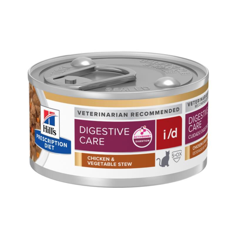Hill's Prescription Diet i/d Digestive Care Chicken & Vegetable Stew Wet Cat Food, 24 x 2.9 oz cans