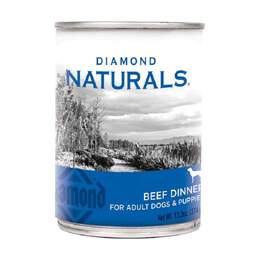 Diamond Naturals Beef Dinner All Life Stages Canned Dog Food, 13.2 oz case of 12