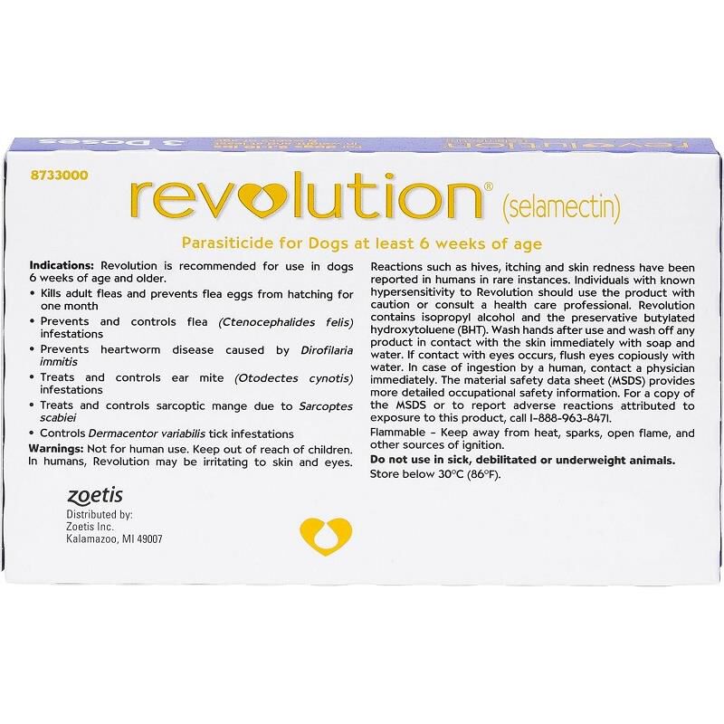 Revolution Topical for Dogs 5.1-10 Purple, 3 Month Supply