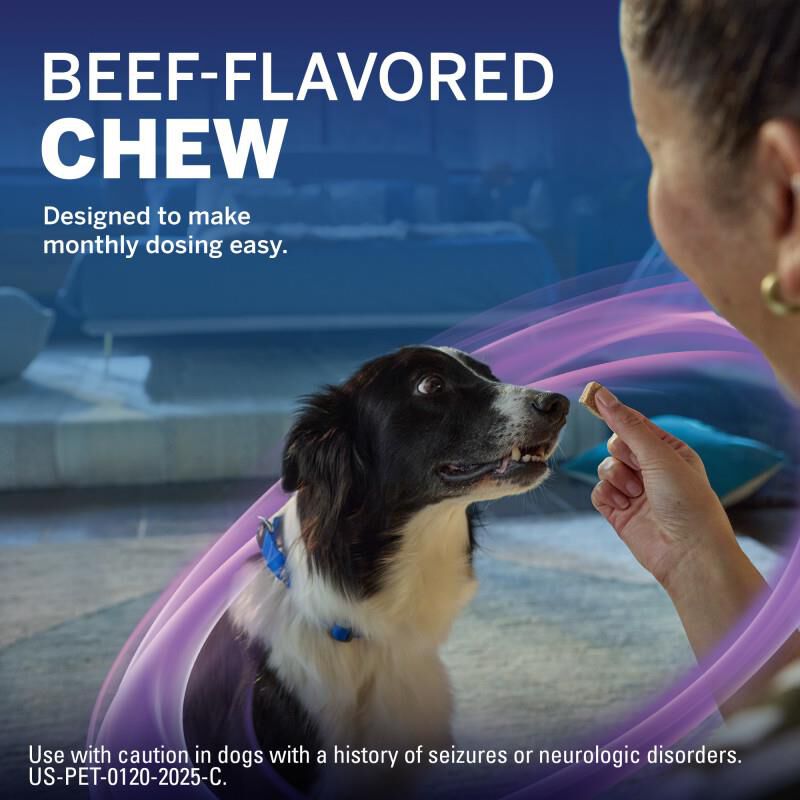 NexGard PLUS Chewables for Dogs 33.1-66 lbs Purple 3 Month Supply