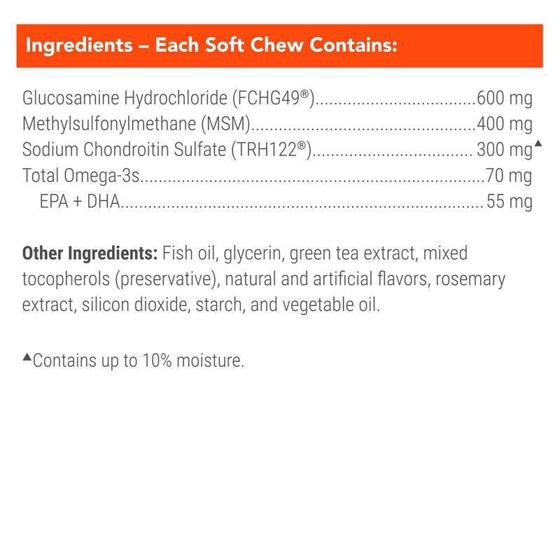 Cosequin Max Strength Joint Supplement for Dogs w/MSM plus Omega-3's, 60 Soft Chews