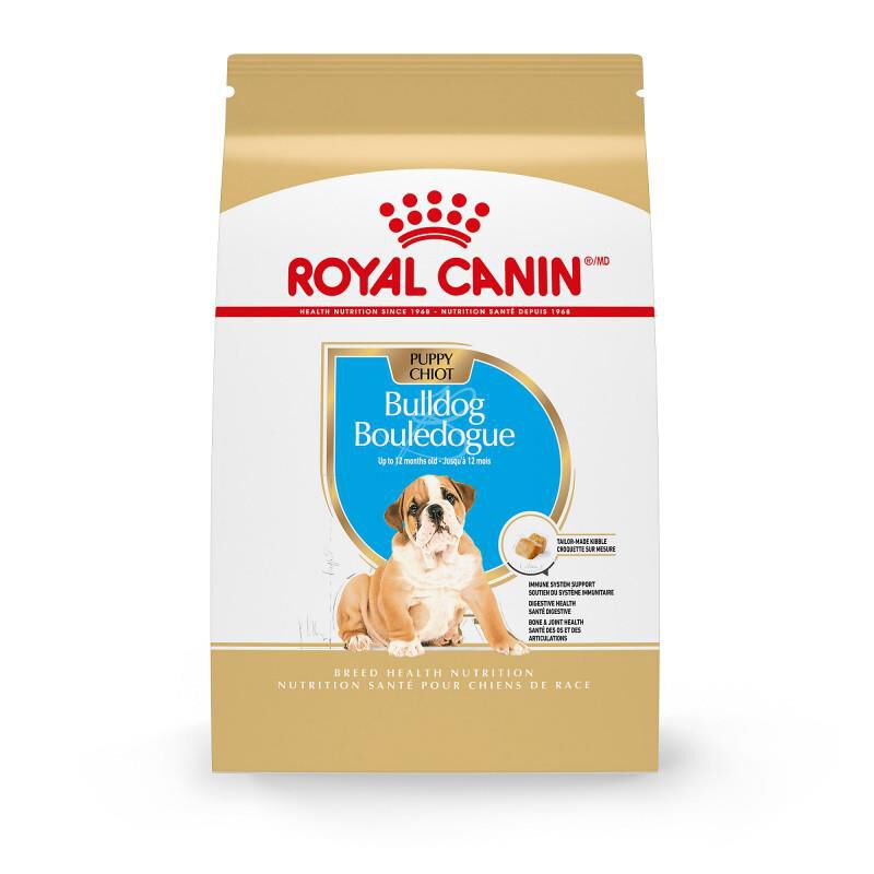 Royal Canin Breed Health Nutrition Bulldog Puppy Dry Dog Food, 30 lb bag