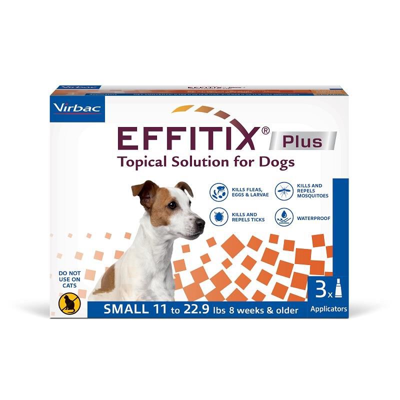 Effitix Plus Topical Solution for Dogs, 3 Month Supply Small 11 to 22.9 lbs