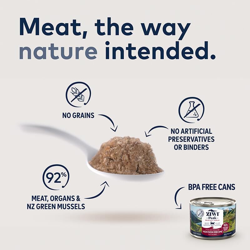 ZIWI Peak Venison Recipe Canned Cat Food, 12 x 6.5 oz cans