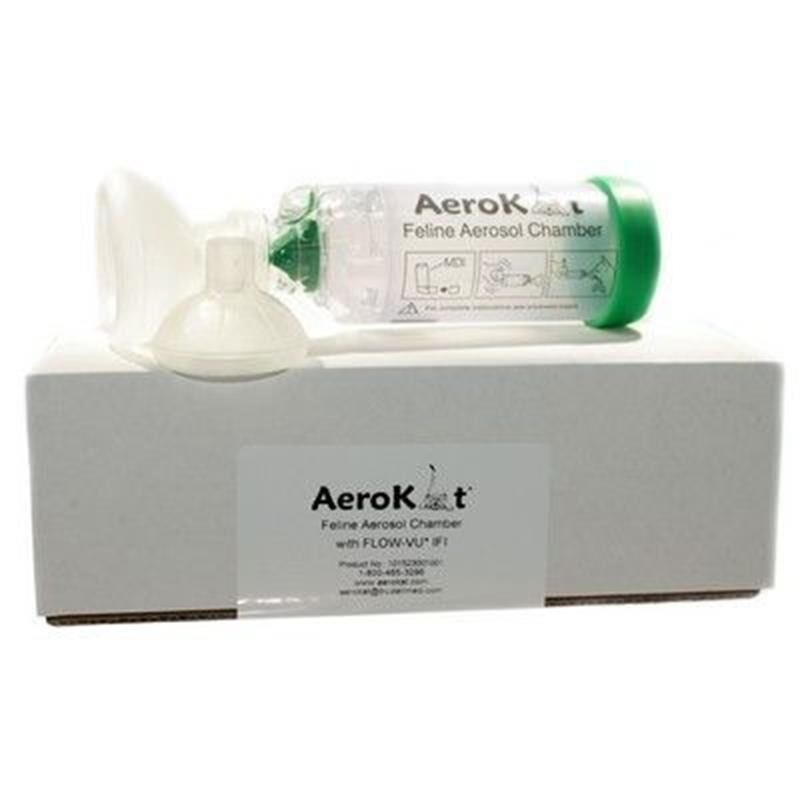 Aerokat Inhaler Chamber for Bronchitis, Asthma in Cats