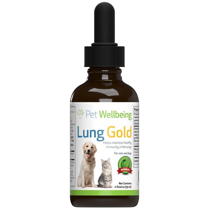 Pet Wellbeing Lung Gold for Dogs and Cats, 2 oz