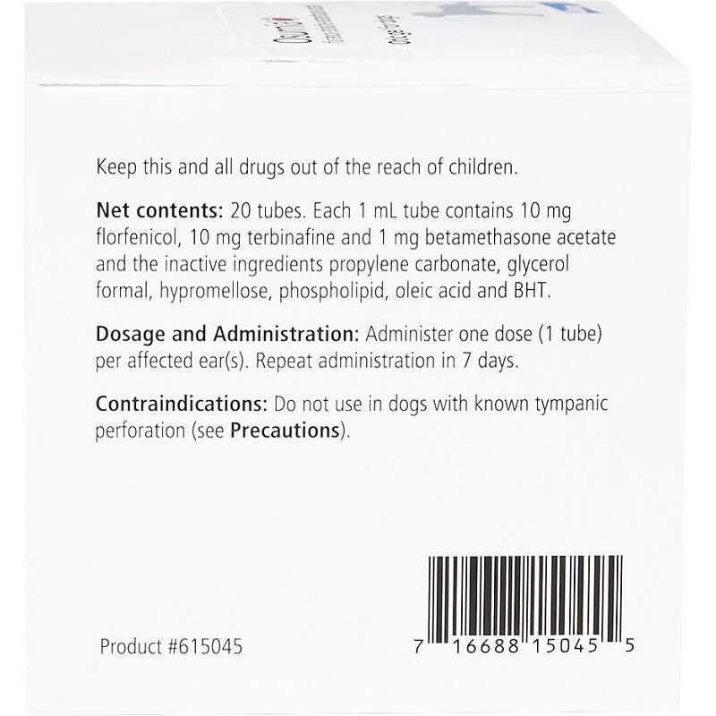 Osurnia Otic Gel for Dogs, 1 ml Tubes, 20 Ct Box
