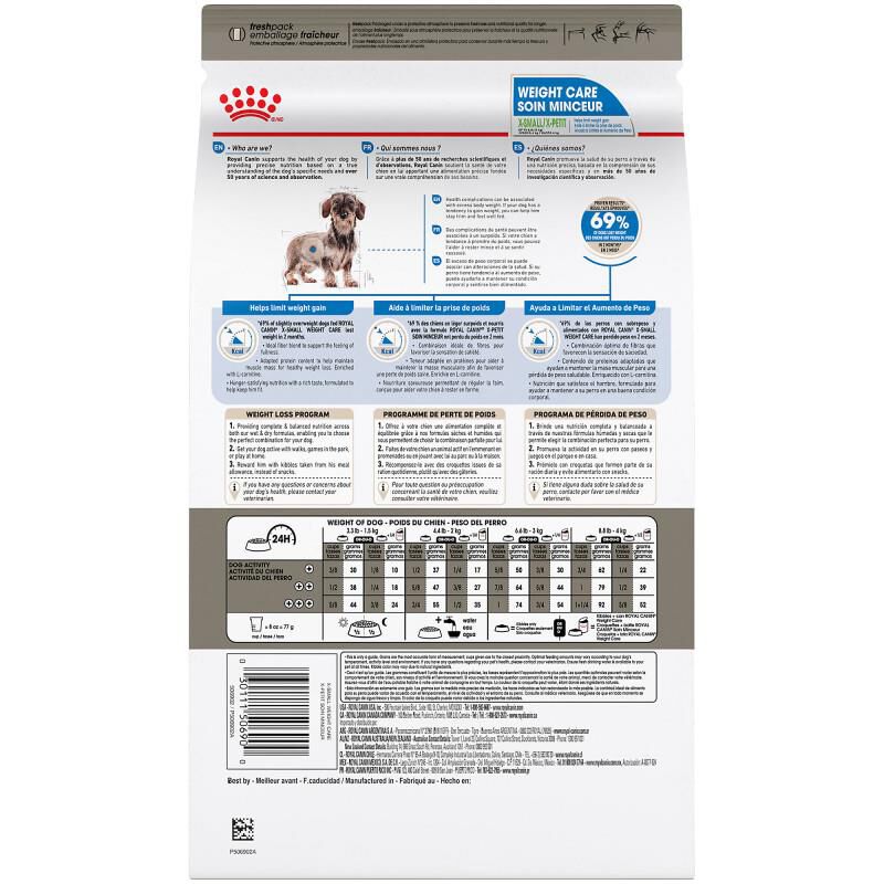 Royal Canin Canine Care Nutrition Adult X-Small Weight Care Dry Dog Food, 2.2 lb