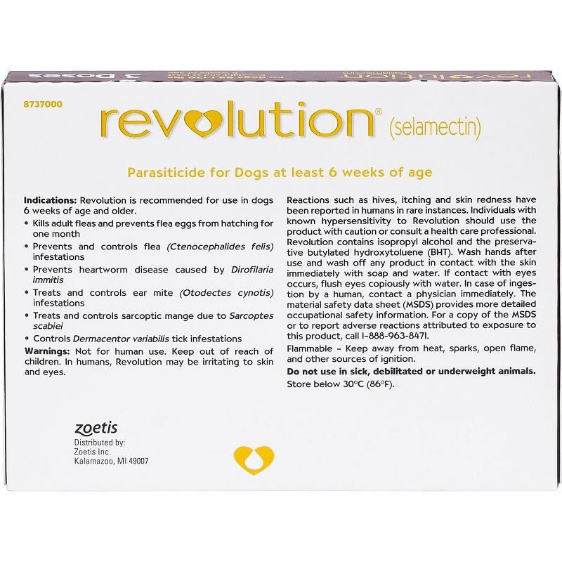 Revolution Topical for Dogs 85.1-130 Plum, 3 Month Supply