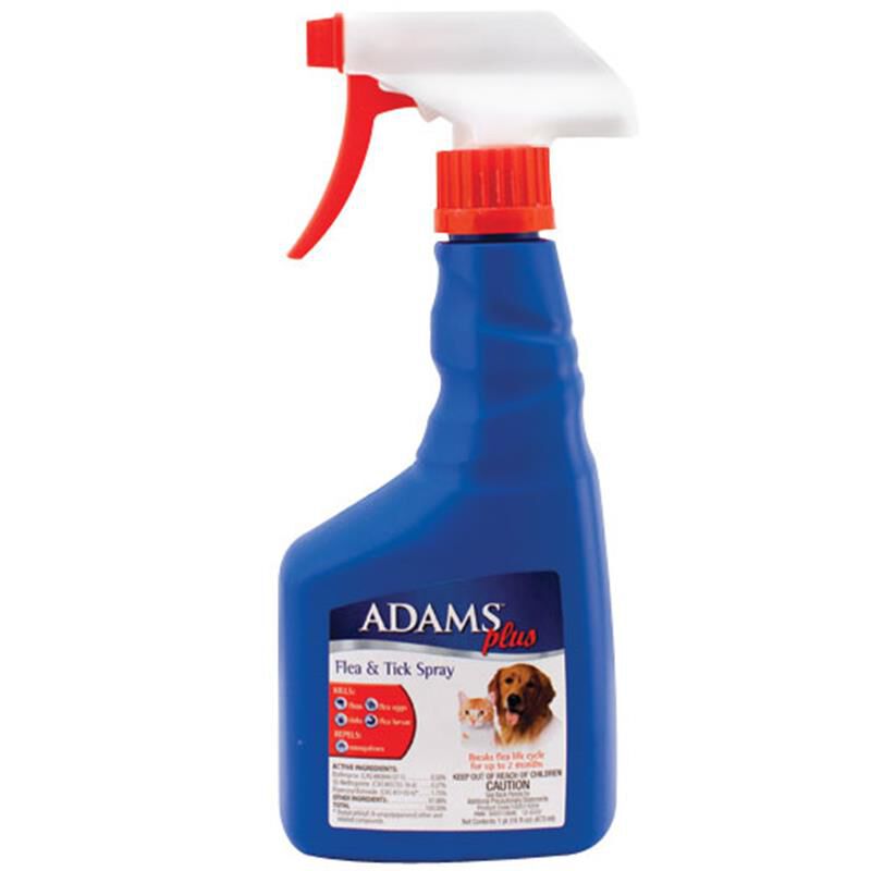 Adams Plus Flea and Tick Spray, 16 oz