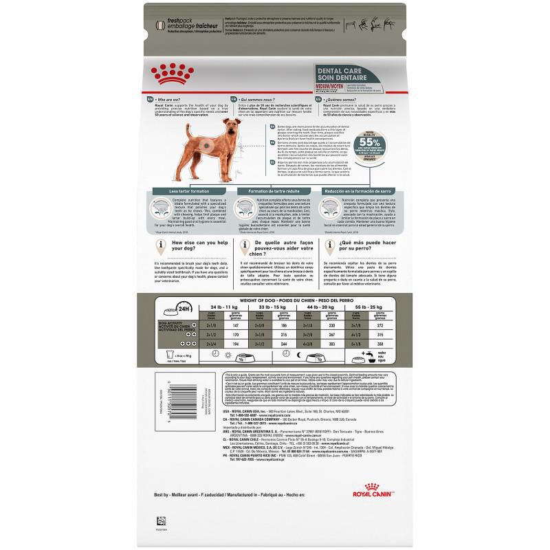 Royal Canin Canine Care Nutrition Adult Medium Dental Care Dry Dog Food, 28 lb bag