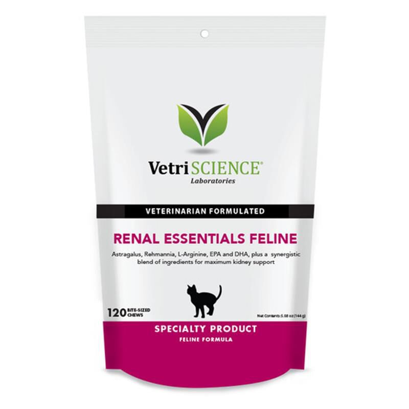 VetriScience Kidney Health Renal Essentials for Cats, 120 Soft Chews