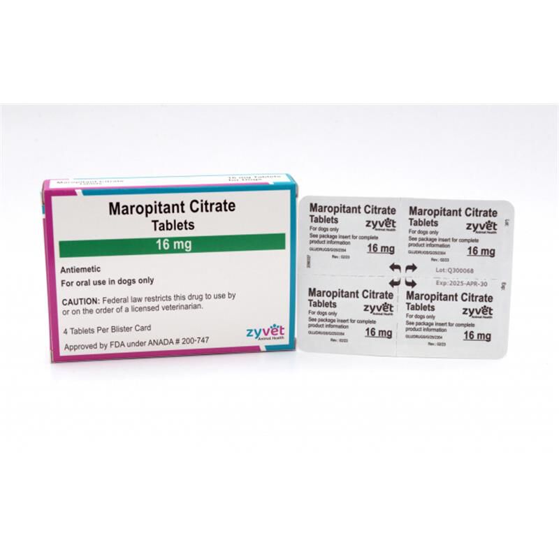 Maropitant Citrate Tablets 16mg 4Tabs