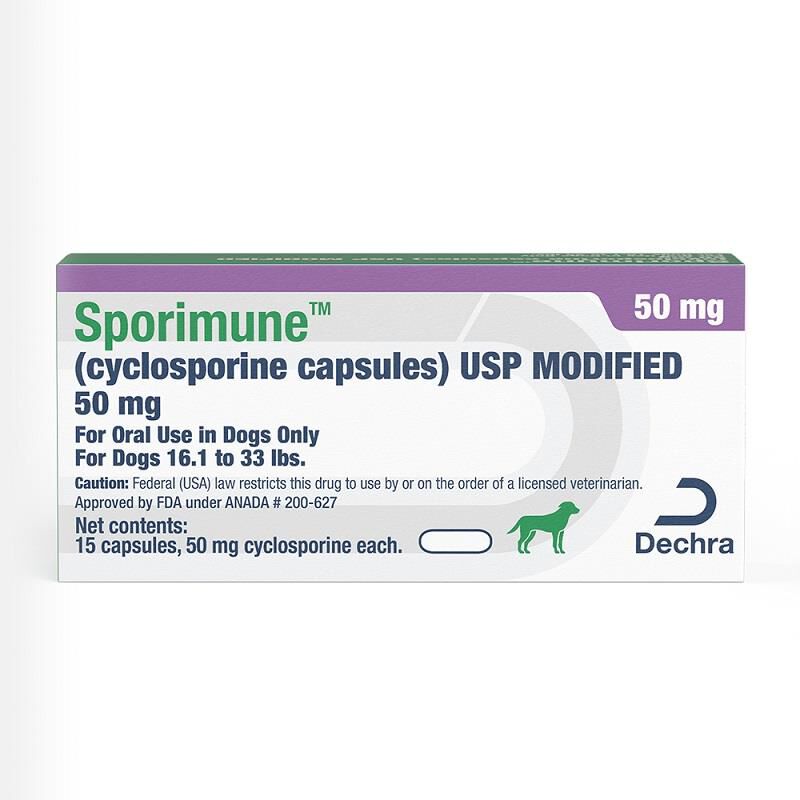 Sporimune (cyclosporine capsules) USP Modified, 15 caps 50 mg