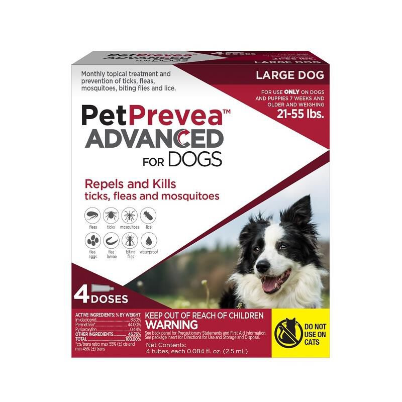 PetPrevea Advanced for Dogs, Large 21-55 lbs 4 Month Supply