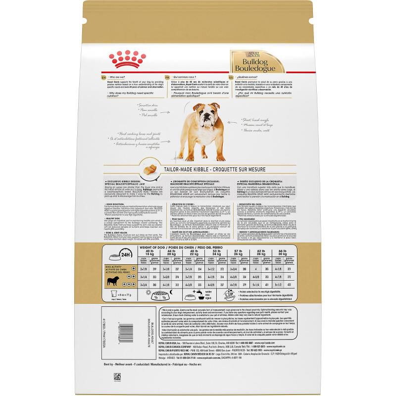 Royal Canin Breed Health Nutrition Bulldog Adult Dry Dog Food, 30 lb bag