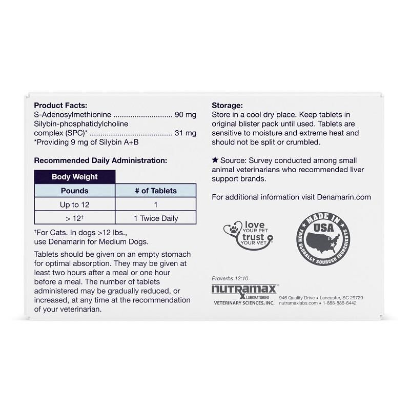 Denamarin Small Dogs & Cats 30 Ct. (Blister Pack Box)