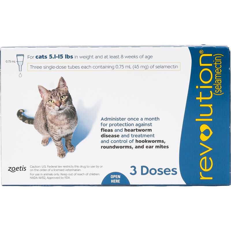 Revolution Topical for Cats 5.1-15 lbs Blue, 3 Month Supply