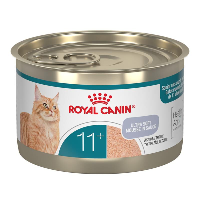 Royal Canin Health Nutrition Aging 11+ Senior Ultra Soft Mousse in Sauce Cat Food, 24 x 5.1 oz cans