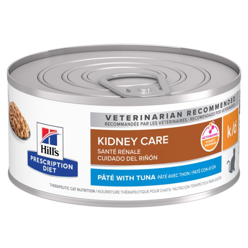 Hill's Prescription Diet k/d Kidney Care with Tuna Canned Cat Food, 24 x 5.5 oz cans