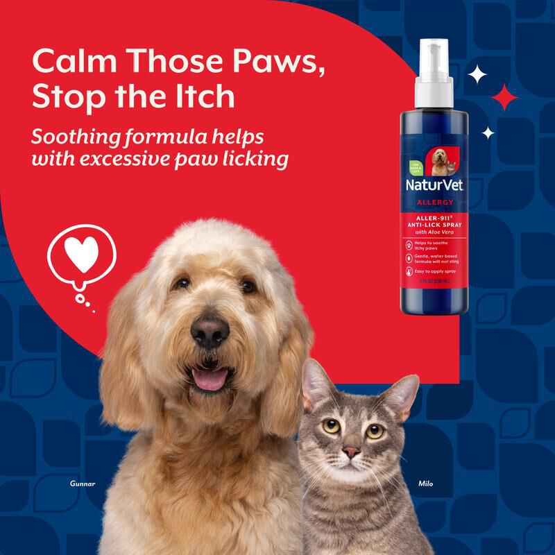 NaturVet Aller-911 Anti-Lick Paw, 8 oz Spray