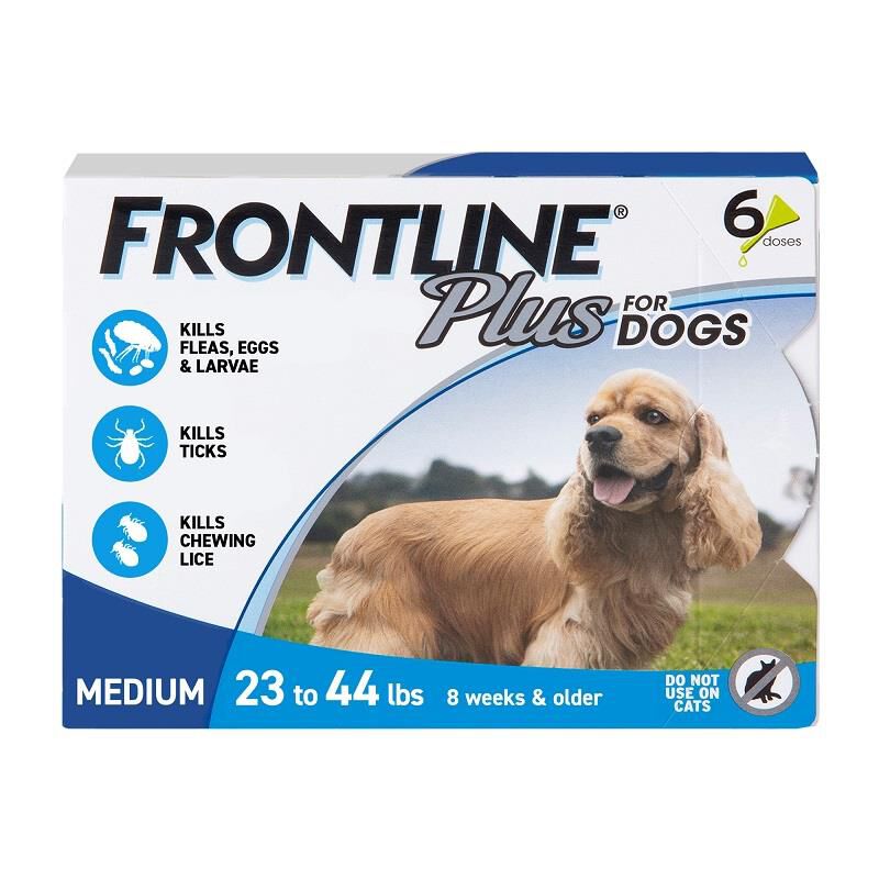 Frontline Plus for Dogs 23 - 44 lbs 6 Month Supply Blue